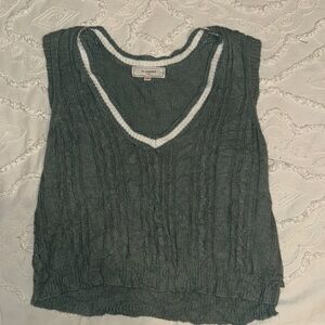 Women's Green Sleeveless Top